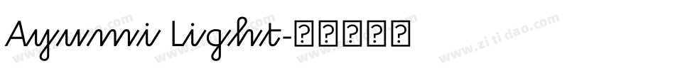 Ayumi Light字体转换